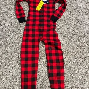 Cozy Kids Checkered Pajama Set - Red and Black